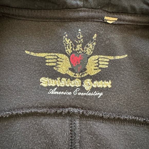 Twisted heart velvet zip up hoodie S - Picture 7 of 7